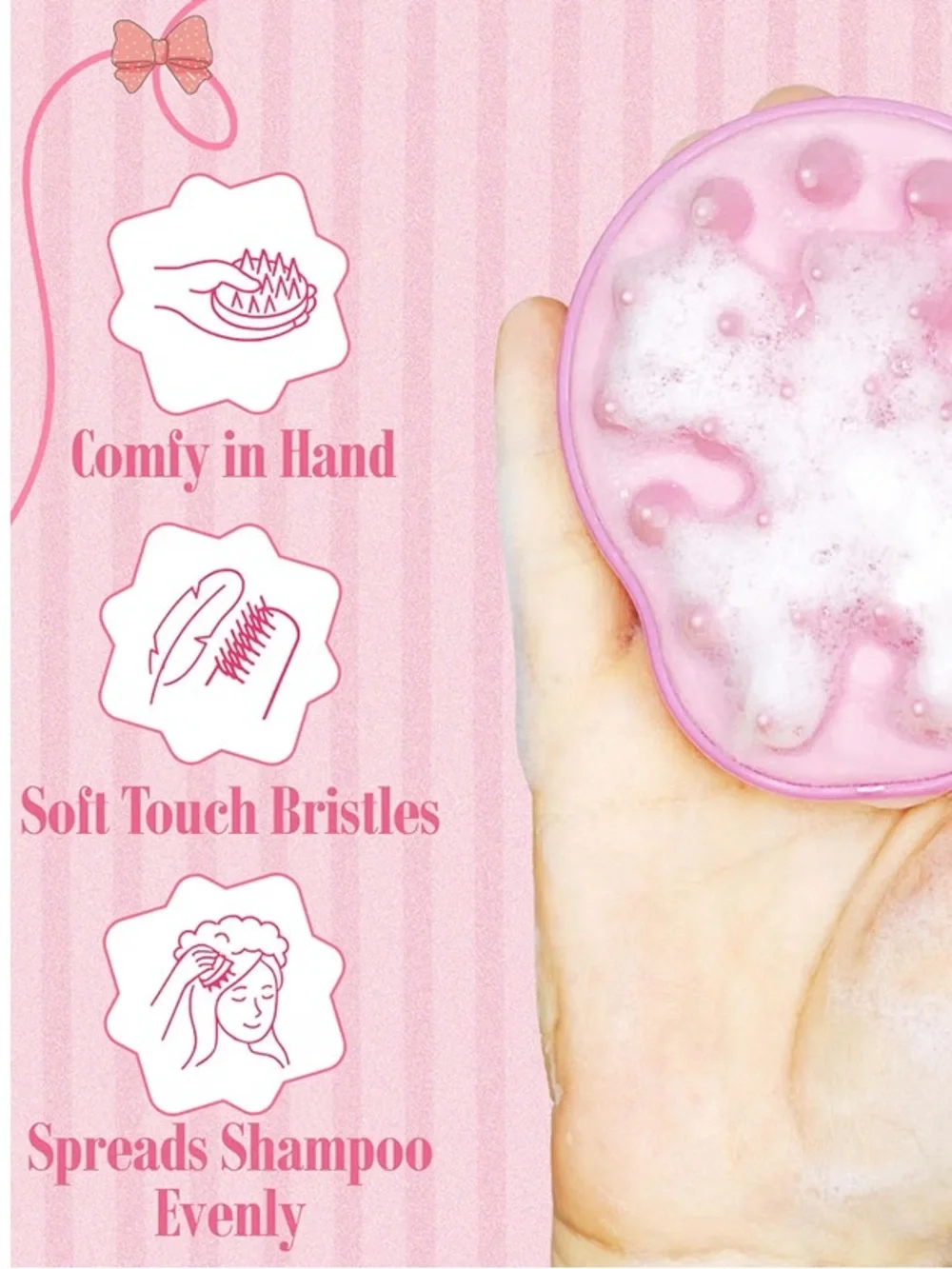 The Vintage Cosmetic Company Pink Shampoo Brush